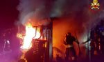 Capanno in fiamme a Rovellasca: 4 squadre di pompieri al lavoro FOTO