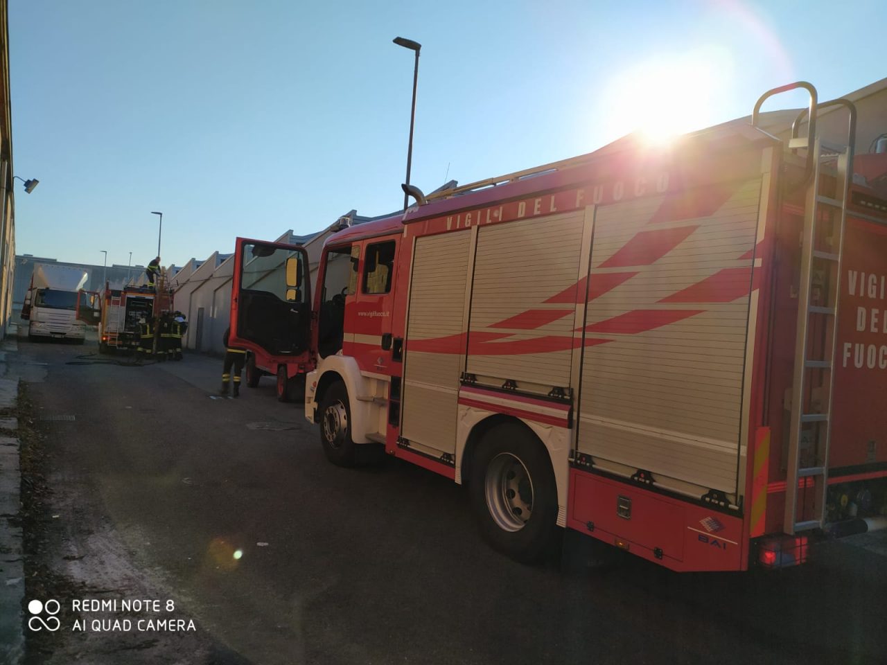 Intervento dei Vigili del fuoco