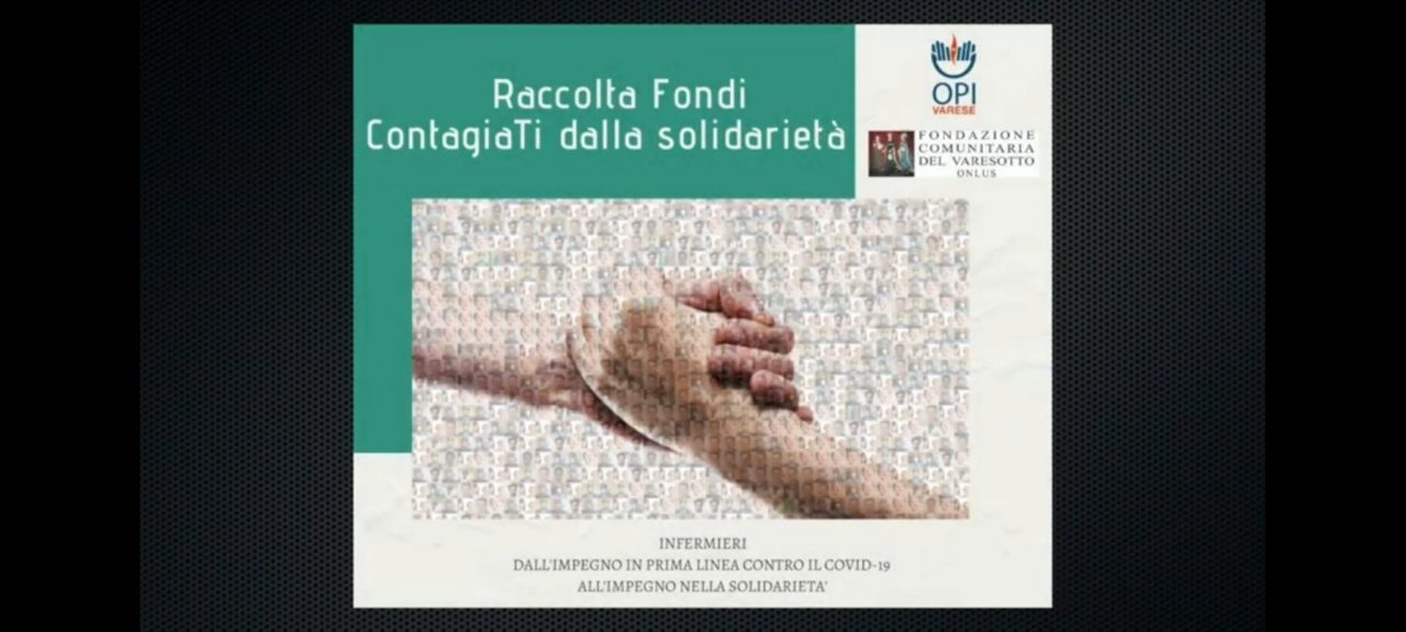 Un video per rilanciare la raccolta fondi “Contagiati dalla solidarietà” di infermieri e Fondazione Comunitaria