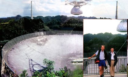 Il collasso distruttivo del radio-telescopio di Arecibo che il Gat visitò nel 1998