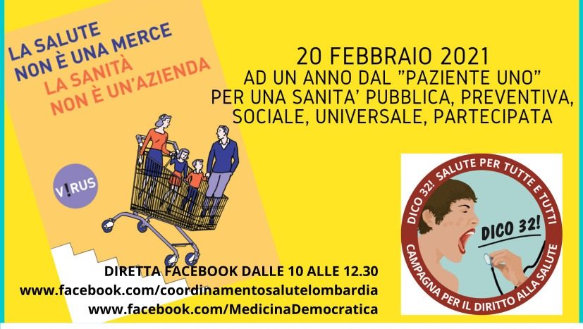 Mobilitazione in tutta la Lombardia: “Il vero paziente zero è la sanità lombarda”