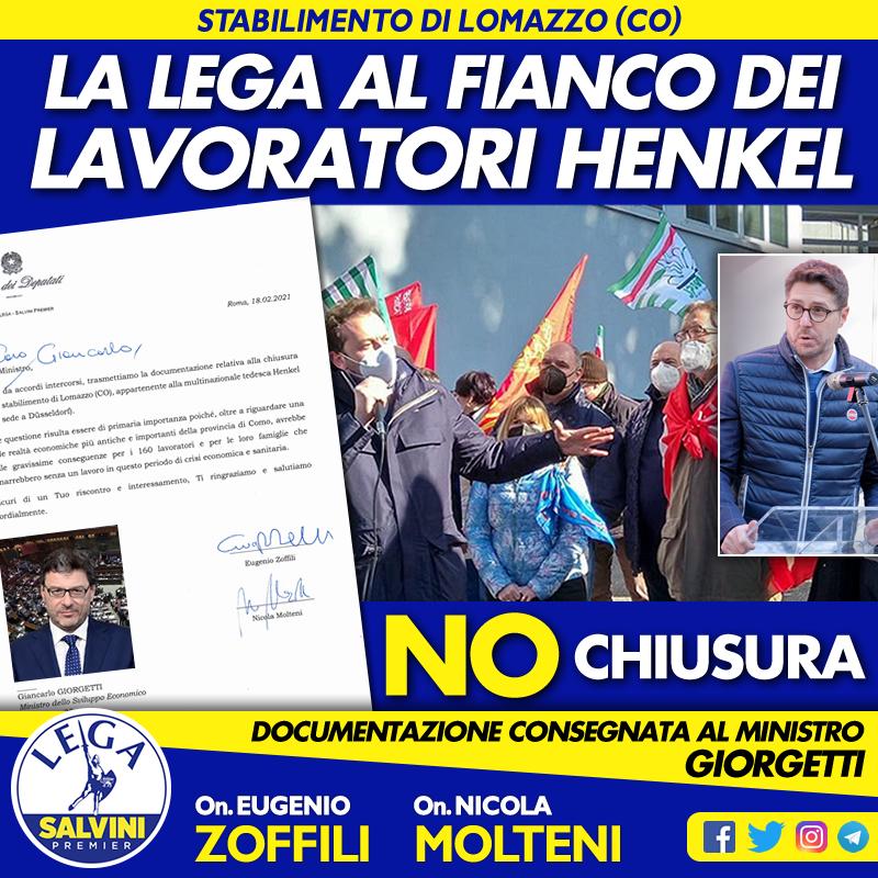 Henkel di Lomazzo documenti in Parlamento