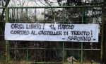 Centopercentoanimalisti in difesa degli orsi striscione a Saronno
