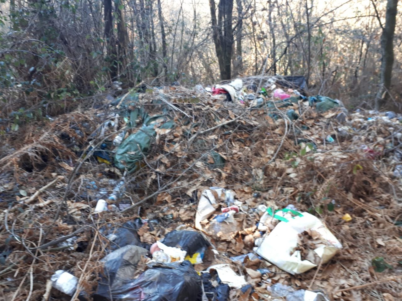 montagne di rifiuti al pianbosco