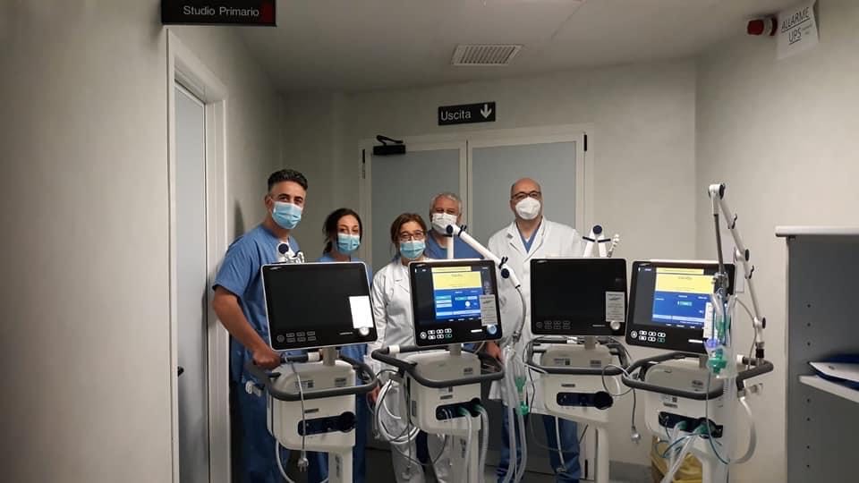 Alla terapia intensiva di Saronno 4 nuovi ventilatori dal Saronno Point e Comitato
