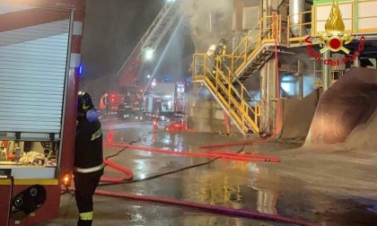 Incendio nella vetreria di Gerenzano