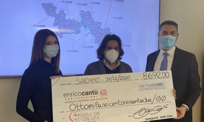 Un euro a polizza: l'agenzia di Enrico Cantù dona 8.692 euro contro la leucemia infantile