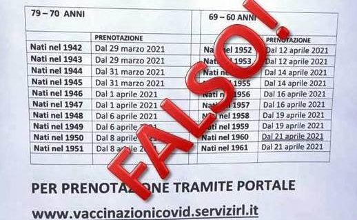 Calendario adesioni per i vaccini, Asst Valle Olona: “Un falso”