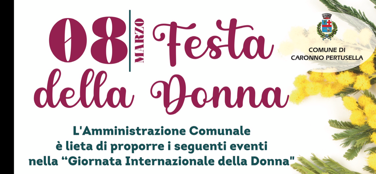 8 marzo: tre appuntamenti online a Caronno Pertusella