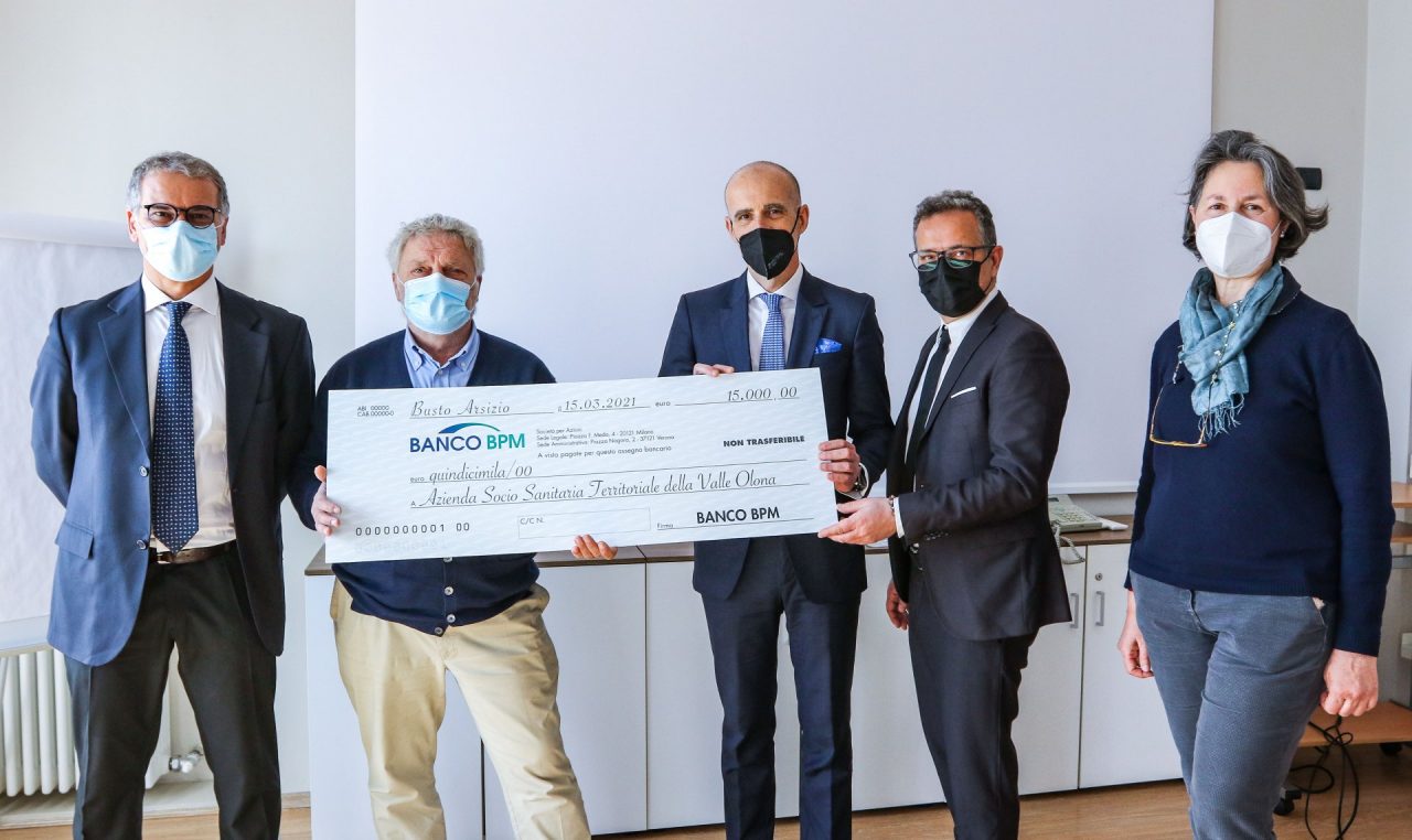 #InsiemeStraordinari: all’Asst Valle Olona assegno da 15mila euro da BancoBPM