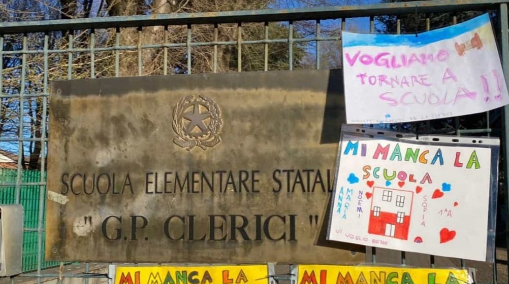 Gerenzano, i bambini vogliono tornare a scuola