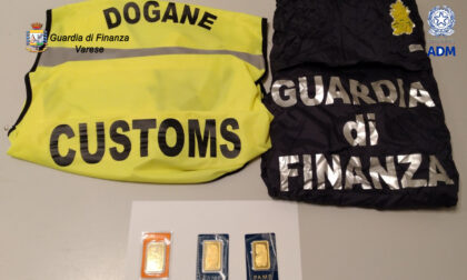 Contrabbando a Malpensa: trovate tre placchette d'oro puro
