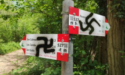 Svastiche sui nuovi cartelli del PLIS Insubria-Olona