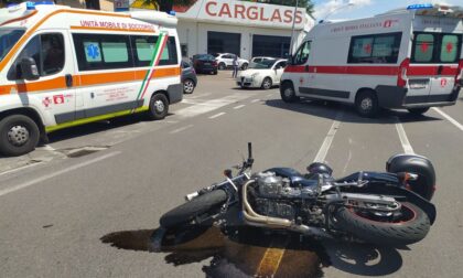Incidente a Castellanza: scontro tra auto e moto in via Saronno