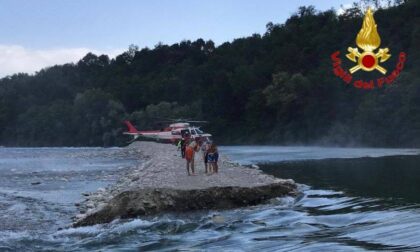 Bloccati su un isolotto in mezzo al Ticino, salvati dal Drago80