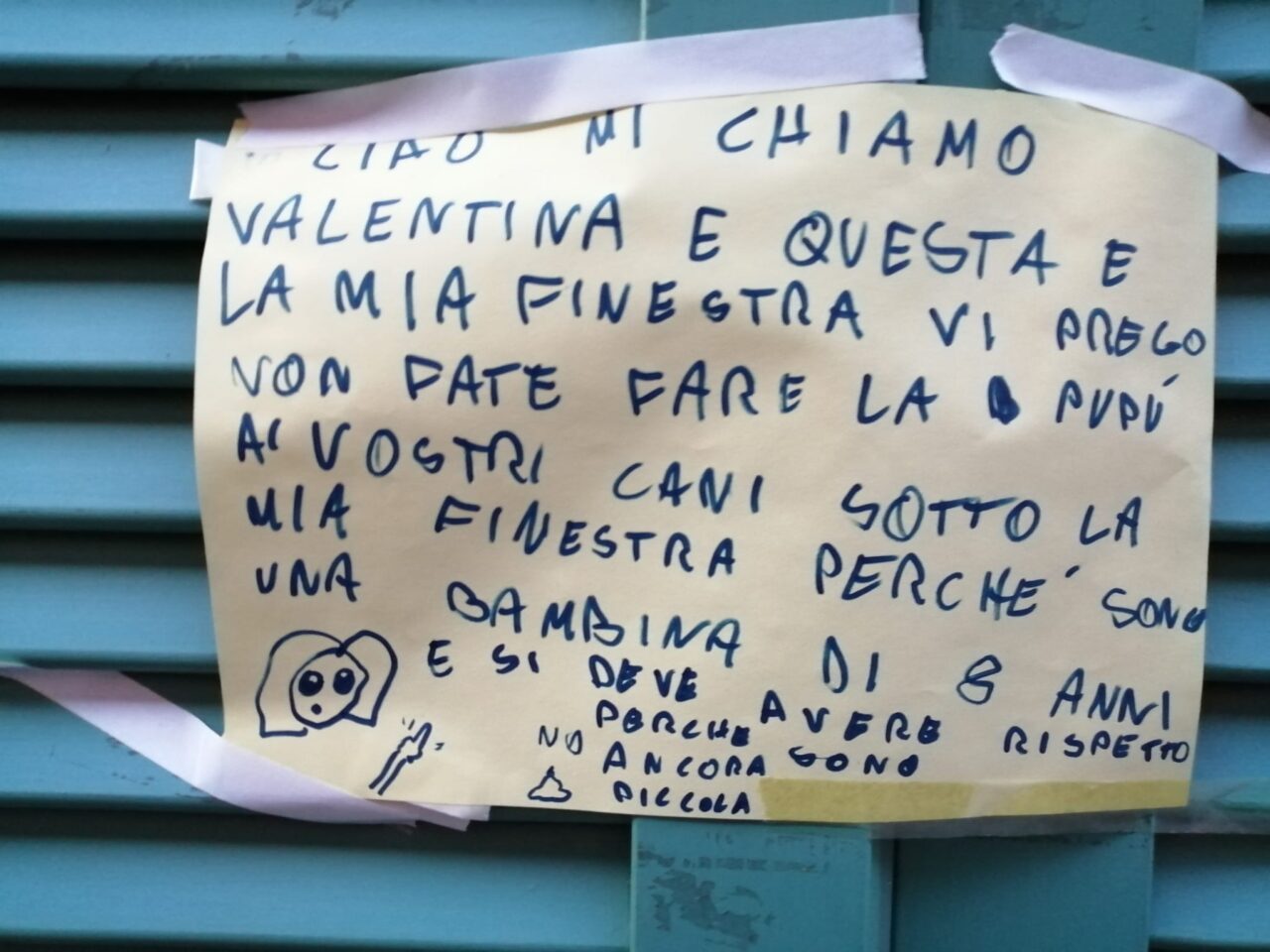 Turate, una bambina si sfoga contro gli incivili