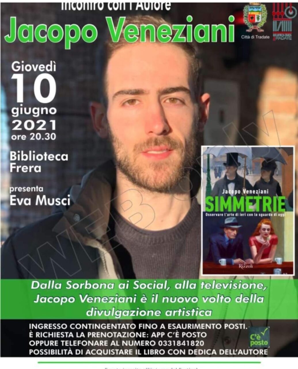 Incontro con l’autore: ospite in Frera Jacopo Veneziani