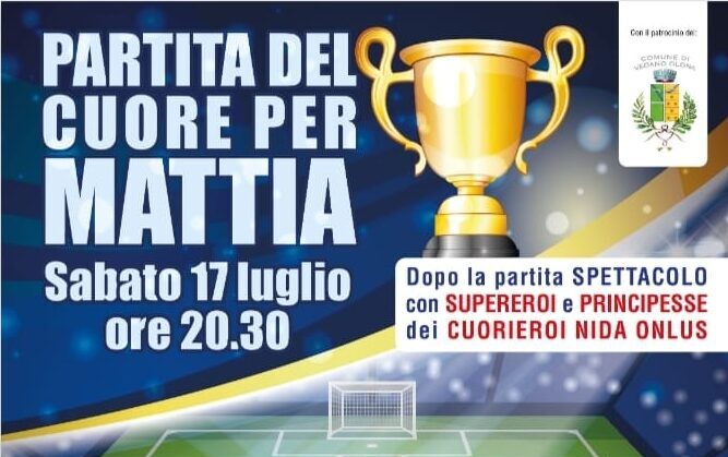 Partita del cuore a Vedano per il piccolo Mattia e i suoi genitori, vittime sul Mottarone