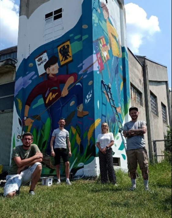 Ecco il murales che racconta il Palio delle contrade di Gorla Maggiore