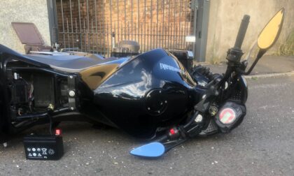 Scontro auto - moto in Varesina, ferito un 39enne di Locate
