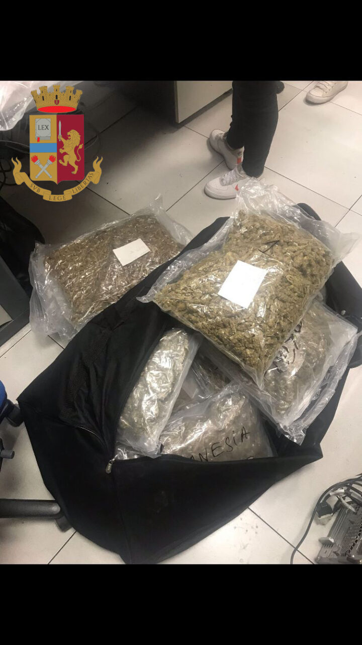 Beccato con un chilo di “Amnesia Haze”, nel casolare altri 25kg di hashish e marijuana