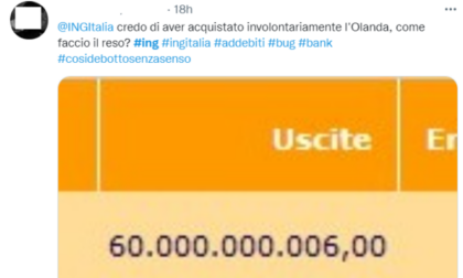 Ing Italia, conti bloccati e addebiti da miliardi di euro per un "errore tecnico"