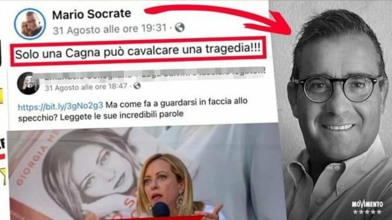 Dà della “cagna” alla Meloni: Conte caccia il candidato di Busto Arsizio