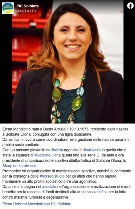 Lutto a Solbiate: addio ad Elena Mendicino, consigliere comunale e vertice dello Skorpion Karate