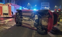 Auto si ribalta: soccorsi nella notte a Busto