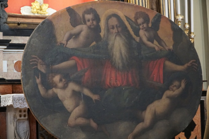 Mano al primo dei “Tesori Nascosti” di Saronno: il Padre Eterno in Gloria di Gaudenzio Ferrari
