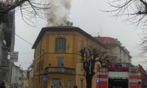 Incendio all'ex Casa del Popolo di Cislago