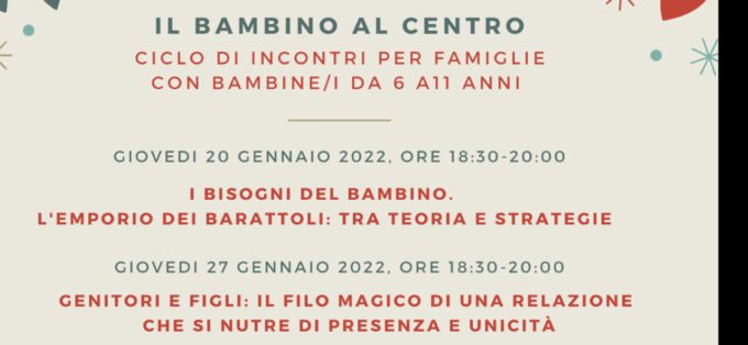Il bambino al centro, due incontri a Rovello Porro