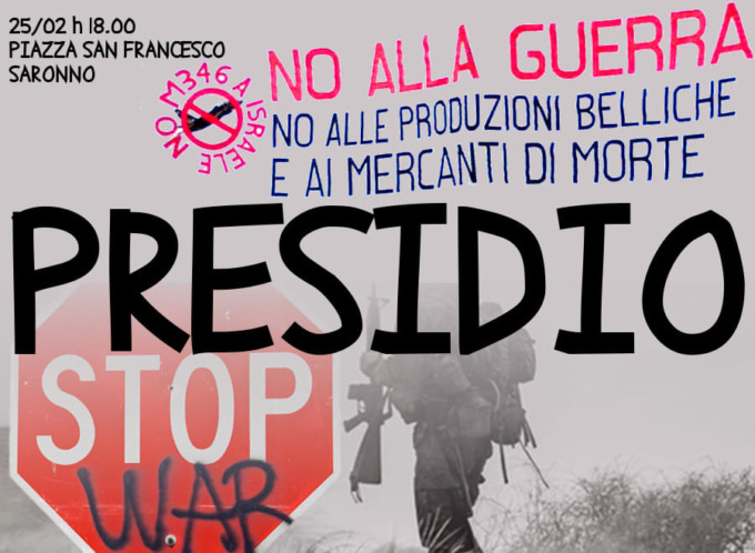 Presidio a Saronno contro la guerra e gli armamenti