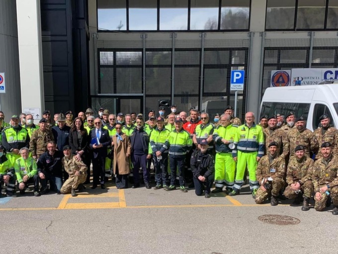 La Protezione civile ha festeggiato la fine dell’emergenza sanitaria