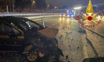 Incidente tra Lomazzo e Saronno: un'auto in fiamme