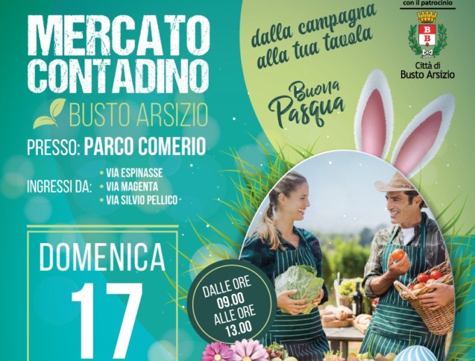 Anche a Pasqua non si ferma il mercato contadino di Busto