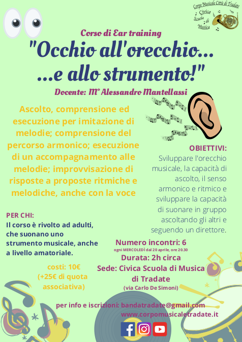 Corso Di Ear Training Alla Civica Scuola Di Musica Di Tradate Prima