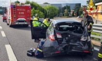 Incidente a catena all'uscita di Busto dell'A8, coinvolte auto, un furgone e un camion