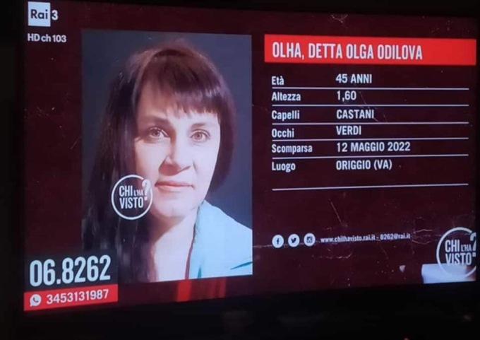 Olga è scomparsa da Origgio, chi l’ha vista?