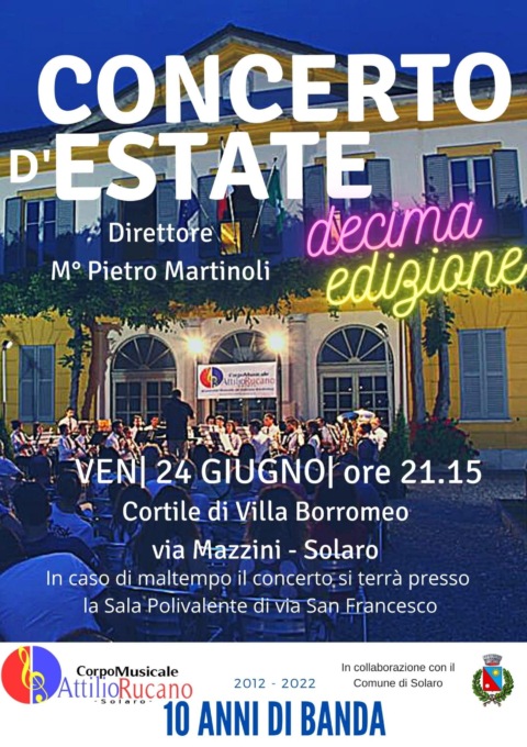 La banda di Solaro festeggia 10 anni con un concerto