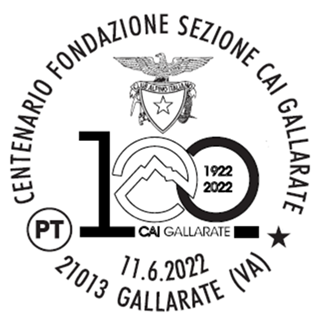 Un annullo speciale per il centenario del CAI di Gallarate