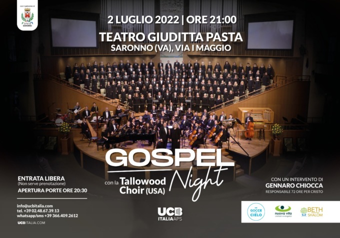 Gospel Night con la Tallowood Choir al teatro Giuditta Pasta