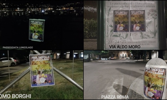 “Pride Omofollia”: manifesti shock del Movimento Nazionale contro il Pride di Como