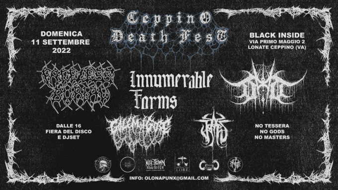 Domenica alla Black Inside la Ceppino Death Fest