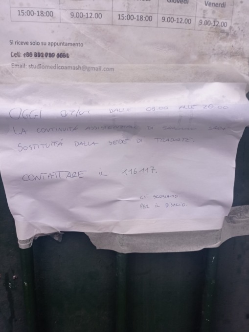 La Befana porta la chiusura della Guardia Medica di Saronno