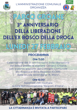 Terzo anniversario della liberazione dell’ex bosco della droga