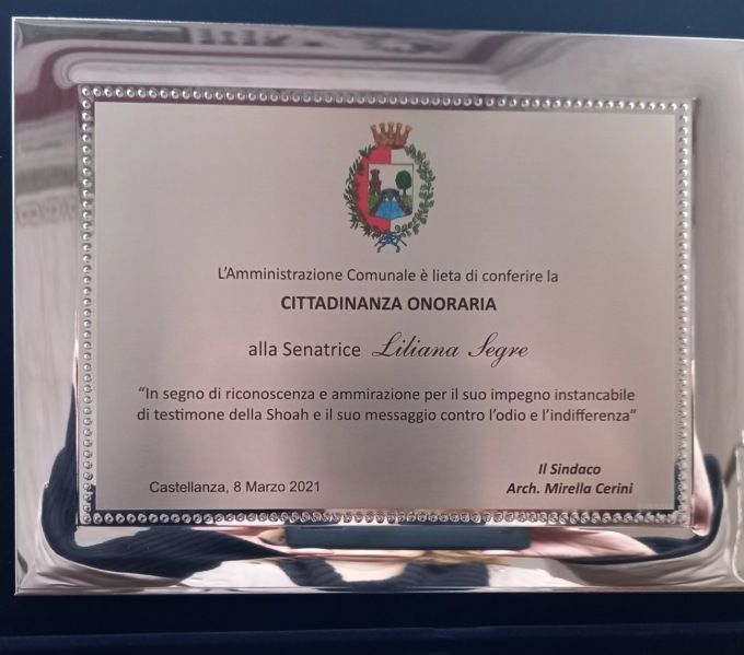 Cittadinanza onoraria di Castellanza a Liliana Segre