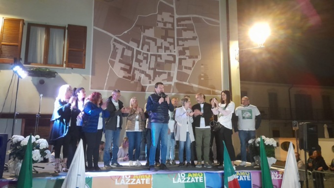 Elezioni, Salvini a Lazzate per Andrea Monti: “Logica prosecuzione di buona amministrazione”