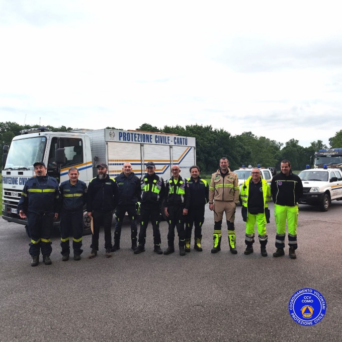 La protezione civile va in Romagna