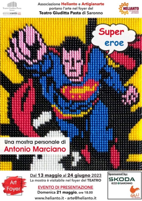 Pixel Art di Antonio Marciano nel foyer del teatro